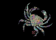 Rainbow Crab 2 Gyotaku Capri Leggings